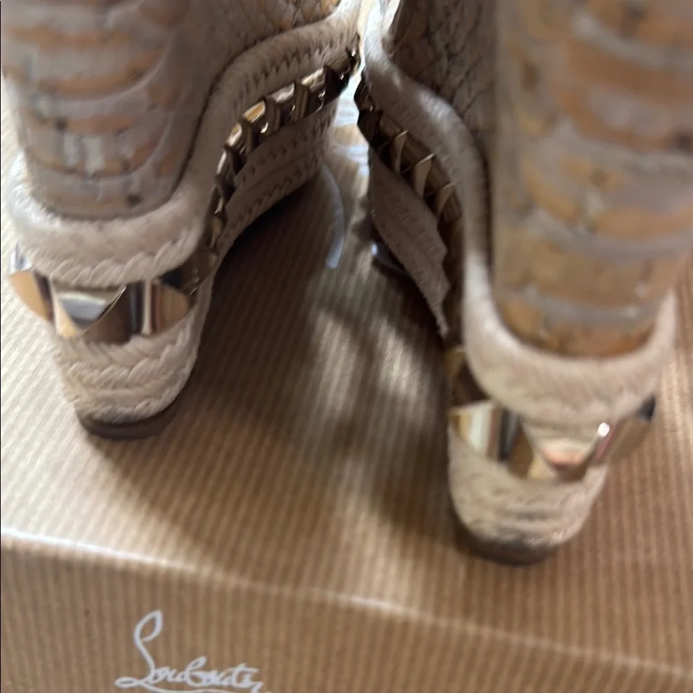 Christian Louboutin Brown Platform Shoes